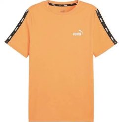 Koszulka sportowa męska Puma Esentail. Brązowe t-shirty sportowe męskie Puma, m, bez wzorów, z bawełny, sportowe, bez ramiączek. Za 165.00 zł.