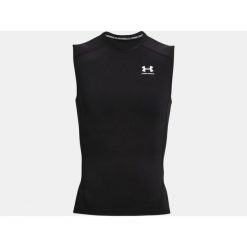 Dżersej bez rękawów Under Armour. Białe bielizna termoaktywna męska Under Armour, m, bez wzorów, z dżerseju, bez ramiączek, do biegania. Za 207.50 zł.