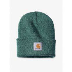 Czapka zimowa Carhartt Watch Hat - frosted balsam. Zielone czapki męskie Carhartt, na zimę, bez wzorów. Za 69.56 zł.