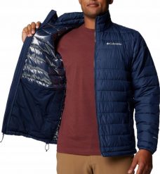 Kurtka męska Columbia Columbia Powder Lite II Jacket 2086964464 Granatowe L. Kurtki męskie Columbia, l, bez wzorów, bez ramiączek, bez kaptura. Za 409.33 zł.