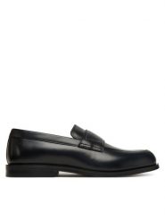 Calvin Klein Półbuty Ess Rubber Band Loafer Lth HM0HM01923 Czarny. Czarne codzienne półbuty męskie Calvin Klein, bez wzorów, ze skóry, bez obcasa, bez zapięcia. Za 419.99 zł.