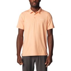Koszulka polo z krótkim rękawem męska Tech Trail Polo Shirt. Brązowe koszulki polo męskie Columbia, m, bez wzorów, z elastanu, bez kołnierzyka, bez ramiączek. Za 139.99 zł.