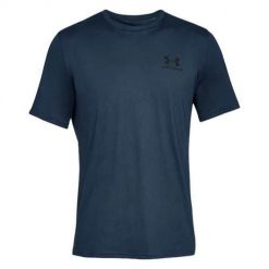 Koszulka sportowa męska Under Armour Sportstyle Left Chest. Niebieskie t-shirty sportowe męskie Under Armour, m, bez wzorów, sportowe, bez ramiączek. Za 162.00 zł.
