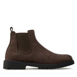 Sztyblety Pierre Cardin. Brązowe sztyblety męskie Pierre Cardin, bez obcasa, bez zapięcia. Za 299.99 zł.