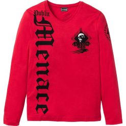 Shirt z długim rękawem Slim Fit bonprix czerwony. Koszulki męskie z długim rękawem marki bonprix. Za 44.99 zł.