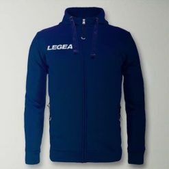 Bluza Junior Sarajevo Full Zip do biegania niebieska. Niebieskie bluzy z kapturem męskie Legea, m, bez wzorów, z bawełny, z kapturem, do biegania. W wyprzedaży za 180.00 zł.