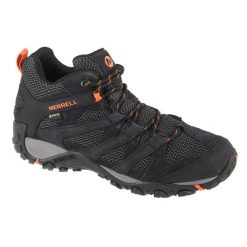 Buty trekkingowe męskie Merrell Alverstone. Czarne buty trekkingowe męskie Merrell, bez wzorów, z gumy, bez zapięcia. Za 499.00 zł.