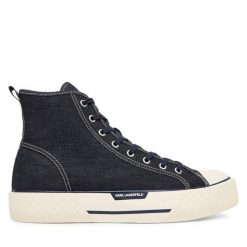 Trampki KARL LAGERFELD. Niebieskie trampki męskie KARL LAGERFELD, bez wzorów, bez zapięcia. Za 469.99 zł.