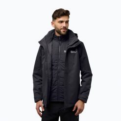 Kurtka 3w1 męska Jack Wolfskin Romberg 3In1. Szare kurtki męskie Jack Wolfskin, m, bez wzorów, sportowe, bez ramiączek, bez kaptura. Za 1,289.00 zł.