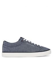 Tommy Hilfiger Tenisówki Th Hi Vulc Core Low Chambray FM0FM05818 Niebieski. Niebieskie trampki męskie Tommy Hilfiger, bez wzorów, z materiału, bez zapięcia. Za 329.99 zł.