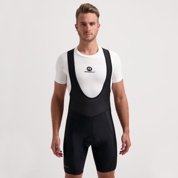 Spodenki rowerowe męskie Rogelli Econ. Czarne szorty sportowe męskie Rogelli, bez wzorów, sportowe. W wyprzedaży za 112.00 zł.