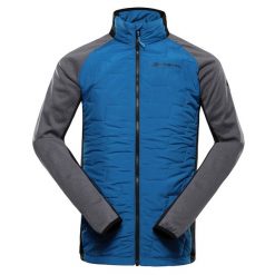 Bluza męska sportowa z wełną merino Alpine Pro Jorw. Niebieskie bluzy nierozpinane męskie Alpine Pro, m, bez wzorów, z wełny, sportowe, bez ramiączek, bez kaptura. W wyprzedaży za 229.00 zł.