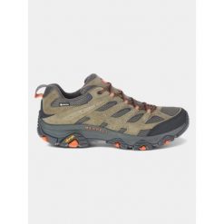 Buty turystyczne męskie Merrell Moab 3 GTX. Zielone buty trekkingowe męskie Merrell, bez wzorów, sportowe, bez obcasa, bez zapięcia. Za 649.00 zł.