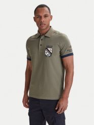 Aeronautica Militare Polo 261PO1915UP00191 Zielony Regular Fit. Zielone koszulki polo męskie Aeronautica Militare, m, bez wzorów, z bawełny, bez kołnierzyka, bez ramiączek. Za 399.99 zł.