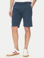 La Martina Szorty materiałowe Vics MAB004 TL147 Granatowy Regular Fit. Niebieskie szorty męskie La Martina, bez wzorów, ze lnu. Za 489.99 zł.