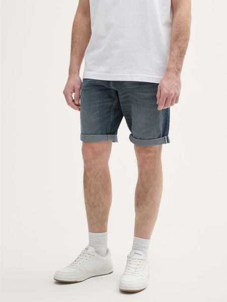 Męskie Krótkie Spodenki Tom Tailor TTJosh Regular Slim Jeans Short 1044973, W31. Niebieskie szorty męskie Tom Tailor, bez wzorów, z bawełny, klasyczne. Za 159.99 zł.