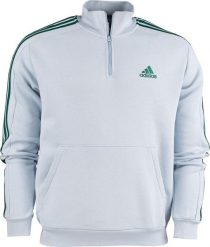 Adidas Bluza męska adidas Essentials Fleece 3-Stripes 1/4-Zip błękitna IJ8909 2XL. Niebieskie bluzy nierozpinane męskie ADIDAS, m, bez wzorów, bez ramiączek, bez kaptura. Za 259.53 zł.