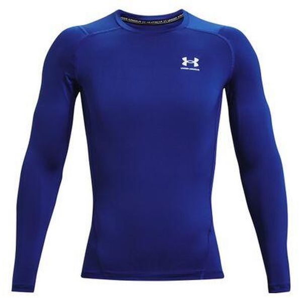 Koszulka fitness męska Under Armour Ua Hg Armour Comp LS z długim rękawem. Niebieskie bielizna termoaktywna męska Under Armour, m, bez wzorów, z elastanu, bez ramiączek, na fitness i siłownię. Za 117.62 zł.