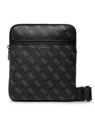 Guess Saszetka Vezzola Smart HMEVZL P2223 Czarny. Czarne saszetki męskie Guess, z aplikacjami, ze skóry. Za 359.99 zł.