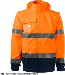 RIMECK HV Guard 4 in 1 5V2 - ADLER - Kurtka unisex, 210/280 g/m, 100% poliester - fluorescencyjny pomarańczowy L. Brązowe kurtki męskie RIMECK, l, bez wzorów, z poliesteru, bez ramiączek, bez kaptura. Za 378.94 zł.
