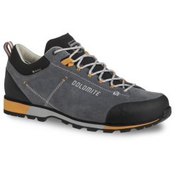Buty trekkingowe męskie Dolomite Cinquantaquattro Hike Low Evo GTX. Szare buty trekkingowe męskie Dolomite, bez wzorów, sportowe, bez obcasa, bez zapięcia. W wyprzedaży za 431.00 zł.
