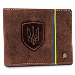 Portfel skórzany Peterson [DH] PTN 304-P-UP UA brązowy. Brązowe portfele męskie Peterson, z aplikacjami, z nubiku. Za 104.00 zł.