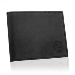 Portfel skórzany BETLEWSKI BPM-HT-66 CZARNY. Czarne portfele męskie Betlewski, bez wzorów, ze skóry. Za 99.99 zł.