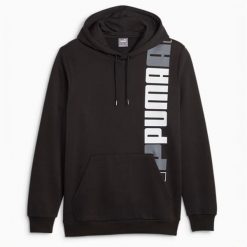 Bluza Męska Puma ESS+ Logo Lab Hoodie. Czarne bluzy nierozpinane męskie Puma, m, bez wzorów, casualowe, bez ramiączek, z kapturem. Za 145.20 zł.