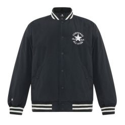 Kurtka męska Converse Varsity Graphic Bomber. Czarne kurtki męskie Converse, m, bez wzorów, bez ramiączek, bez kaptura. Za 529.99 zł.
