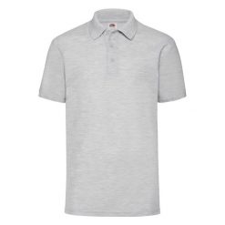 Męska Koszulka Polo 65/35. Szare koszulki polo męskie Fruit of the Loom, m, bez wzorów, bez kołnierzyka, bez ramiączek. Za 53.99 zł.
