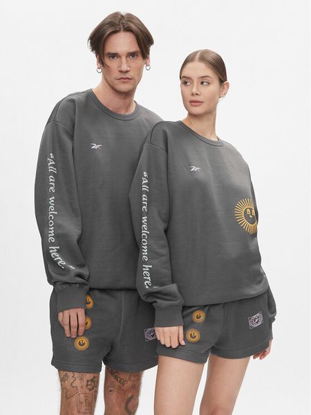 Reebok Bluza Classics Good Vibes Crew Sweatshirt HT6117 Szary. Szare bluzy nierozpinane męskie Reebok, l, bez wzorów, z bawełny, bez ramiączek, bez kaptura. Za 159.99 zł.