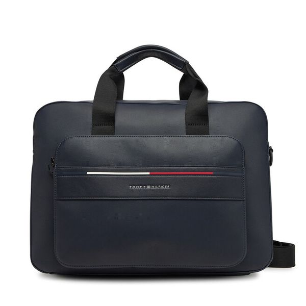 Torba na laptopa Tommy Hilfiger. Niebieskie torby na laptopa męskie Tommy Hilfiger, bez wzorów, małe. Za 319.99 zł.