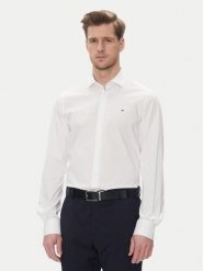 Tommy Hilfiger Koszula MW0MW39279 Biały Slim Fit. Białe koszule męskie Tommy Hilfiger, m, bez wzorów, z bawełny, bez kołnierzyka, bez ramiączek. Za 249.99 zł.
