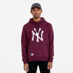 Bluza z kapturem New York Yankees. Białe bluzy nierozpinane męskie New Era, m, bez wzorów, bez ramiączek, z kapturem. W wyprzedaży za 255.95 zł.
