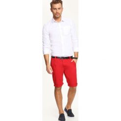KOSZULA DŁUGI RĘKAW MĘSKA SLIM FIT. Białe koszule męskie TOP SECRET, m, bez wzorów, z bawełny, bez kołnierzyka, bez ramiączek. W wyprzedaży za 49.99 zł.