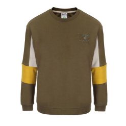 Bluza męska DIADORA SWEATSHIRT CREW SHIELD. Zielone bluzy nierozpinane męskie Diadora, m, bez wzorów, bez ramiączek, bez kaptura. Za 99.99 zł.