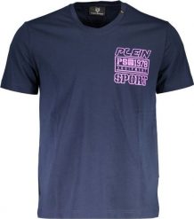 Plein Sport PLEIN SPORT MĘSKA KOSZULKA Z KRÓTKIM RĘKAWEM NIEBIESKA 2XL. Niebieskie t-shirty sportowe męskie Plein Sport, m, bez wzorów, sportowe, bez ramiączek. Za 196.80 zł.