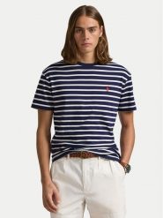 Polo Ralph Lauren T-Shirt 710938134007 Granatowy Slim Fit. Niebieskie koszulki polo męskie Polo Ralph Lauren, m, bez wzorów, z bawełny, bez kołnierzyka, bez ramiączek. Za 219.99 zł.