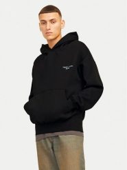 Jack & Jones Bluza Noho 12263036 Czarny Oversize. Czarne bluzy nierozpinane męskie Jack & Jones, m, bez wzorów, z bawełny, bez ramiączek, bez kaptura. Za 209.99 zł.