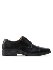 Clarks Półbuty Tilden Cap 261103097 Czarny. Czarne eleganckie półbuty męskie Clarks, ze skóry, wizytowe, bez obcasa, bez zapięcia. Za 269.99 zł.