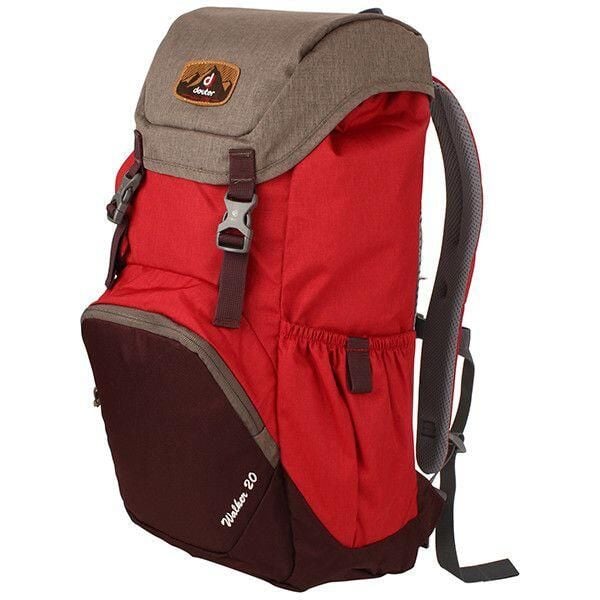 Plecak sportowy trekkingowy turystyczny miejski Deuter Walker 20L. Czerwone plecaki męskie Deuter, bez wzorów. Za 239.00 zł.
