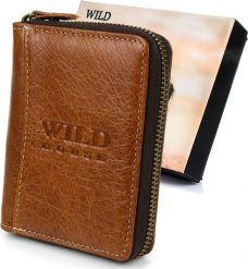 Wild JASNOBRĄZOWY WILD HORSE MĘSKI SKÓRZANY PORTFEL POJEMNY ZORGANIZOWANY G71. Portfele męskie Wild, bez wzorów. Za 71.49 zł.