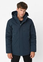 Kurtka zimowa J-TELK. Brązowe kurtki męskie Volcano, na zimę, m, bez wzorów, z materiału, bez ramiączek, bez kaptura. Za 399.99 zł.