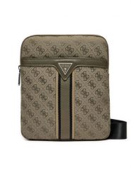 Guess Saszetka HMMIST P5123 Khaki. Brązowe saszetki męskie Guess, z aplikacjami, ze skóry. Za 179.99 zł.