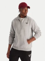 Reebok Bluza RK25144CCM Szary Regular Fit. Szare bluzy rozpinane męskie Reebok, l, bez wzorów, z bawełny, bez ramiączek, bez kaptura. Za 249.99 zł.