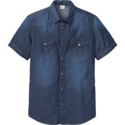 Koszula dżinsowa Slim Fit bonprix ciemnoniebieski "used". Koszule męskie bonprix. Za 74.99 zł.