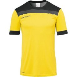 Polo Uhlsport Offense 23. Czarne koszulki polo męskie Uhlsport, m, bez wzorów, sportowe, bez kołnierzyka, bez ramiączek. Za 122.50 zł.