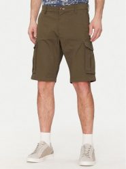 Gant Szorty materiałowe 205069 Khaki Relaxed Fit. Brązowe szorty męskie Gant, bez wzorów, z bawełny. Za 299.99 zł.