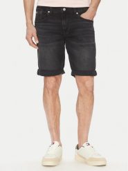 Tommy Jeans Szorty jeansowe Ronnie DM0DM20945 Czarny Regular Fit. Czarne szorty męskie Tommy Jeans, bez wzorów, z bawełny. Za 199.99 zł.