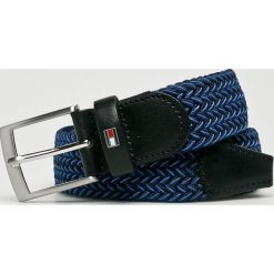 Tommy Hilfiger - Pasek. Czarne paski męskie Tommy Hilfiger, w paski, z elastanu. Za 199.90 zł.